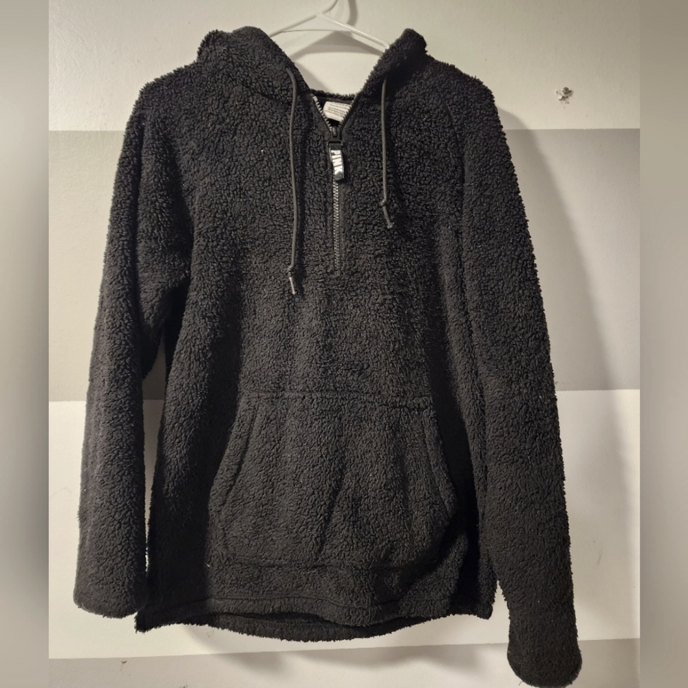 Victoria Secret PINK brand Plush half zip hooded sweater size Sm S small